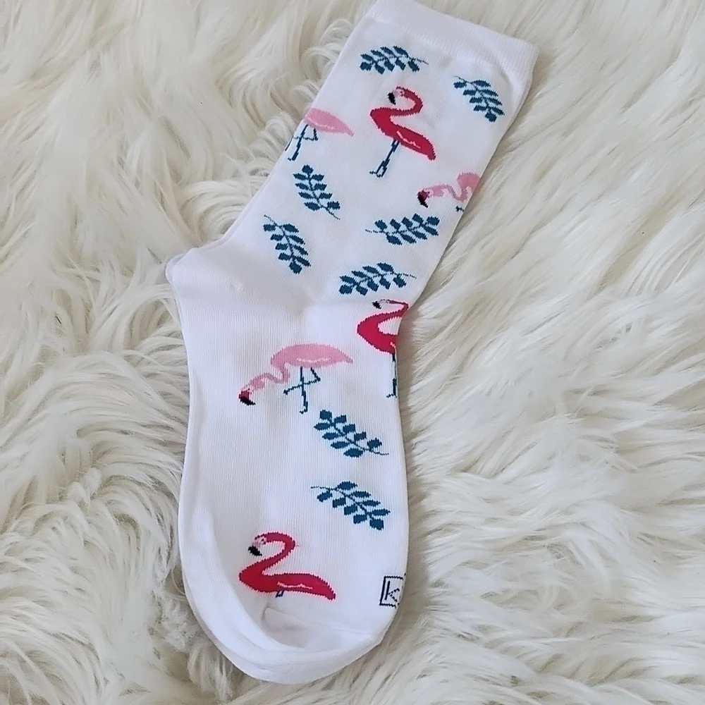 K. Bell 5 pairs of novelty socks-pineapple, flamingo, fish, and palm tree NIP